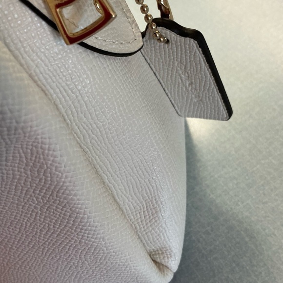 COACH Pebbled Leather Mini Satchel in off white/ cream - Picture 5 of 10